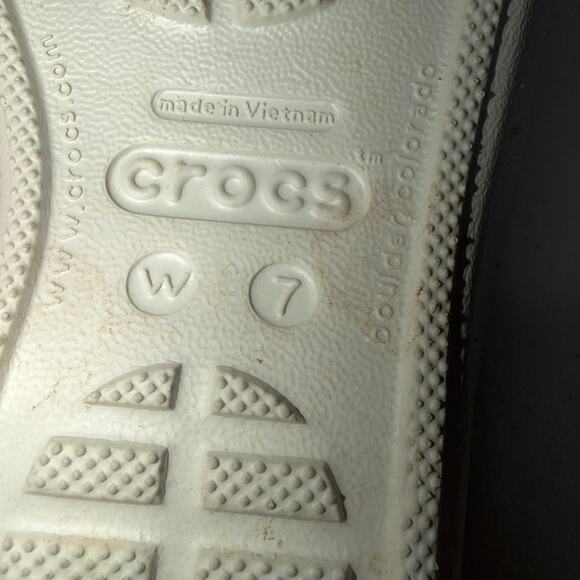 Crocs PATRICIA II Womens Size 7 Strappy Sandals Slides White Green Wedge - Picture 2 of 6